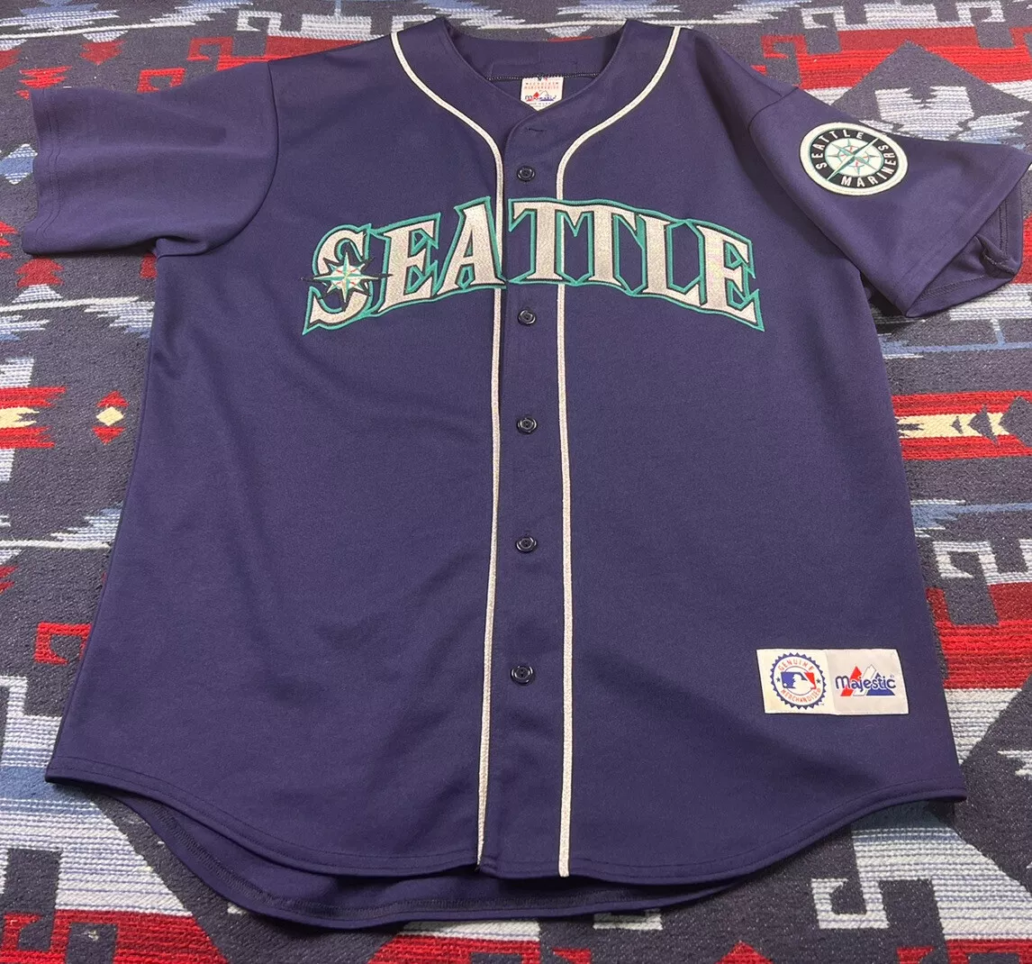 Seattle Mariners Vintage 90s Majestic Blank Jersey MLB Baseball USA Made  Large