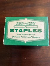 Full Box of Vintage Rosin Coated 5000 Duo-Fast Staples No. 5518 C 9/16 For Wire