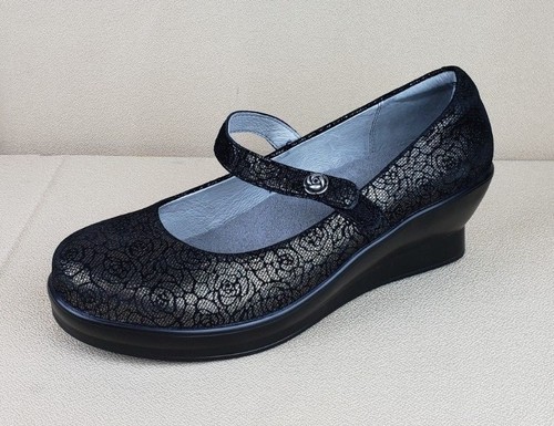 Alegria Flair, Pewter Florette, Mary Jane, Keilabsatz-Pump, FLA-553, Damengröße 11