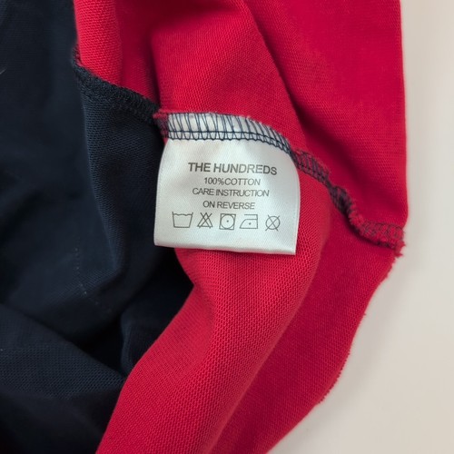 The Hundreds Hoodie Mens Large Red White Blue Color Block Hip Hop Street Skate - Picture 9 of 11