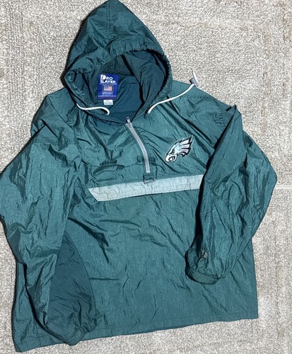 Vintage Philadelphia Eagles Pro Player Windbreaker Green Jacket Size L / Large