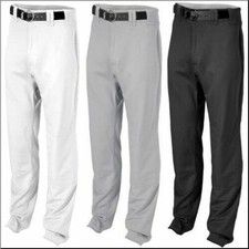Rawlings BP350U Unhemmed Baseball Pant Straight Fit Youth/Adult:White/Black/Grey