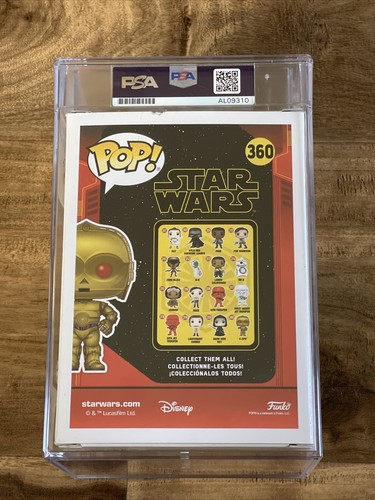 Anthony Daniels Signed Star Wars Sith C-3PO Funko Pop 360￼ PSA/DNA Gem 10 Auto - Picture 4 of 7