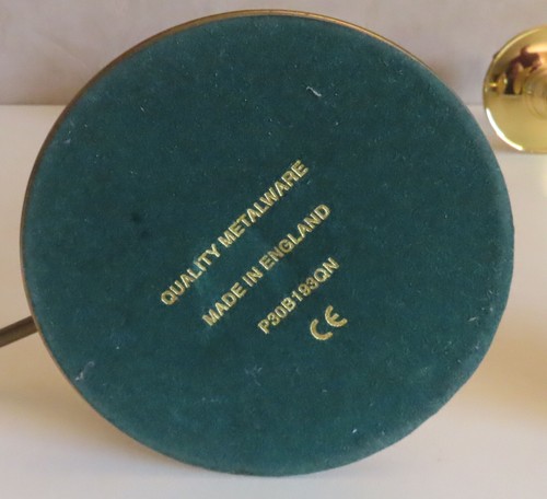 LAMPE EN LAITON ET METAL DORE MADE IN ENGLAND LA PAIRE PIED DE LAMPE - Bild 11 von 12
