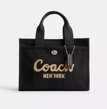COACH CP164 Cargo Tote 26 small Black Canvas NWT