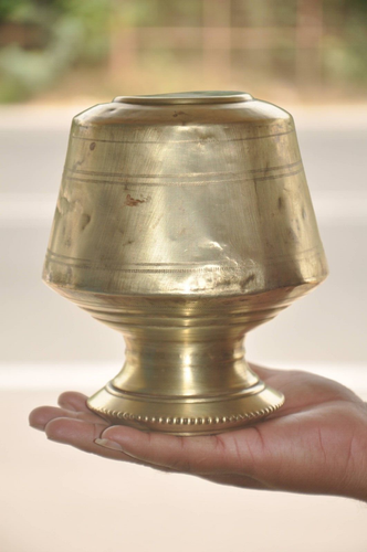 Vintage Brass Handcrafted Double Layers Unique Solid Heavy Water Pot - Picture 9 of 9
