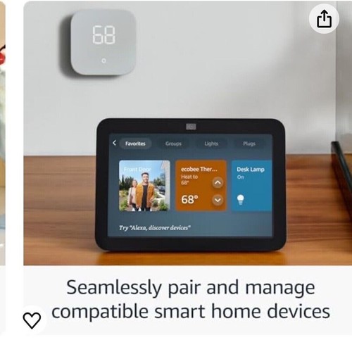 NEW! Amazon Echo Show 8 - 3rd Gen Latest Release Smart Display w Alexa -Charcoal - Picture 4 of 5