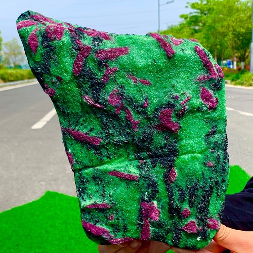 12.27LB Natural green Ruby zoisite (anylite) crystal Chakra Healing Energy - Picture 13 of 21
