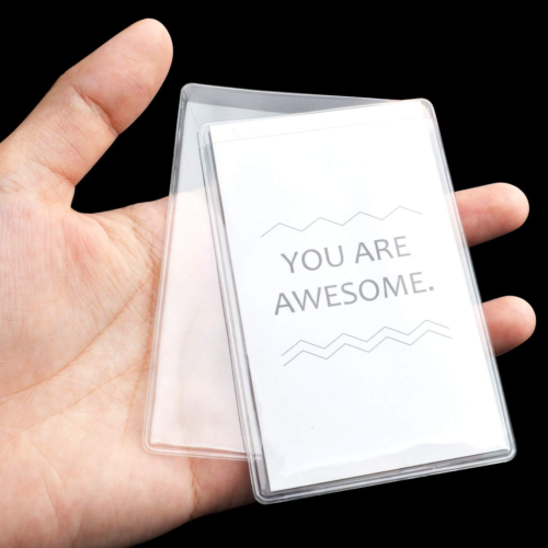 Transparent Credit Card Sleeves,20Pcs Credit Card Holder Sleeve Clear Waterproof - Picture 6 of 12
