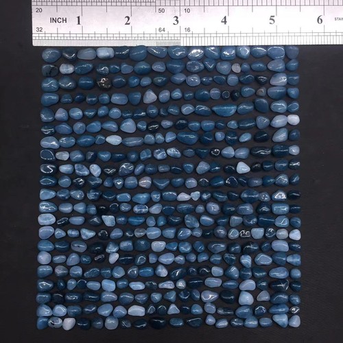 Natürlicher blauer Aventurin Kristall Chips Kies Trommelstein Heilung Decora 392 Stück - Bild 3 von 9