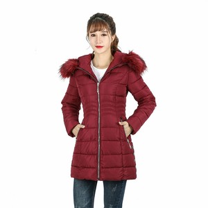 Hoodie Fur Down Long Jacket Cove Slim With Faux Women Thickened Kenguru q0wUHxYH