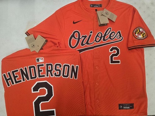 50304 Baltimore Orioles HENDERSON WESTBURG HOLLIDAY Sewn Baseball Jersey ORANGE - Picture 2 of 13