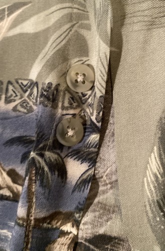 Windham Pointe Herren Hemd mit Knöpfen Palmen Tiki 100% Viskose L - Bild 5 von 8