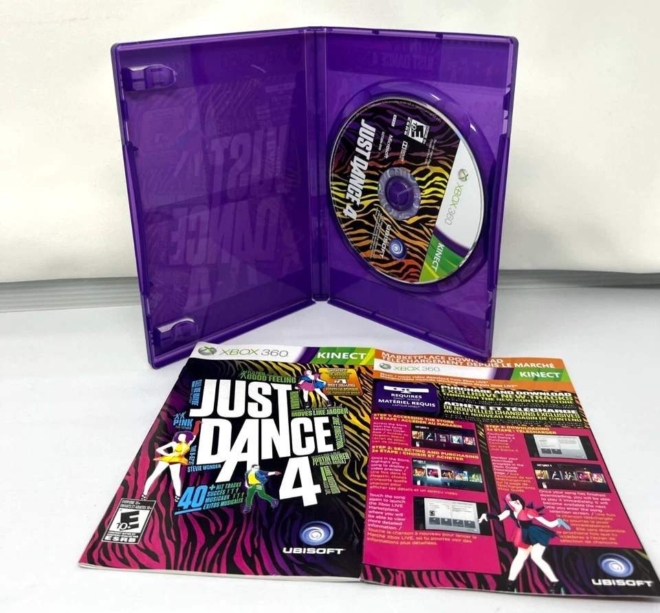 Just Dance 4 (Microsoft Xbox 360, 2012) Kinect Game CIB Complete - Image 3 of 3