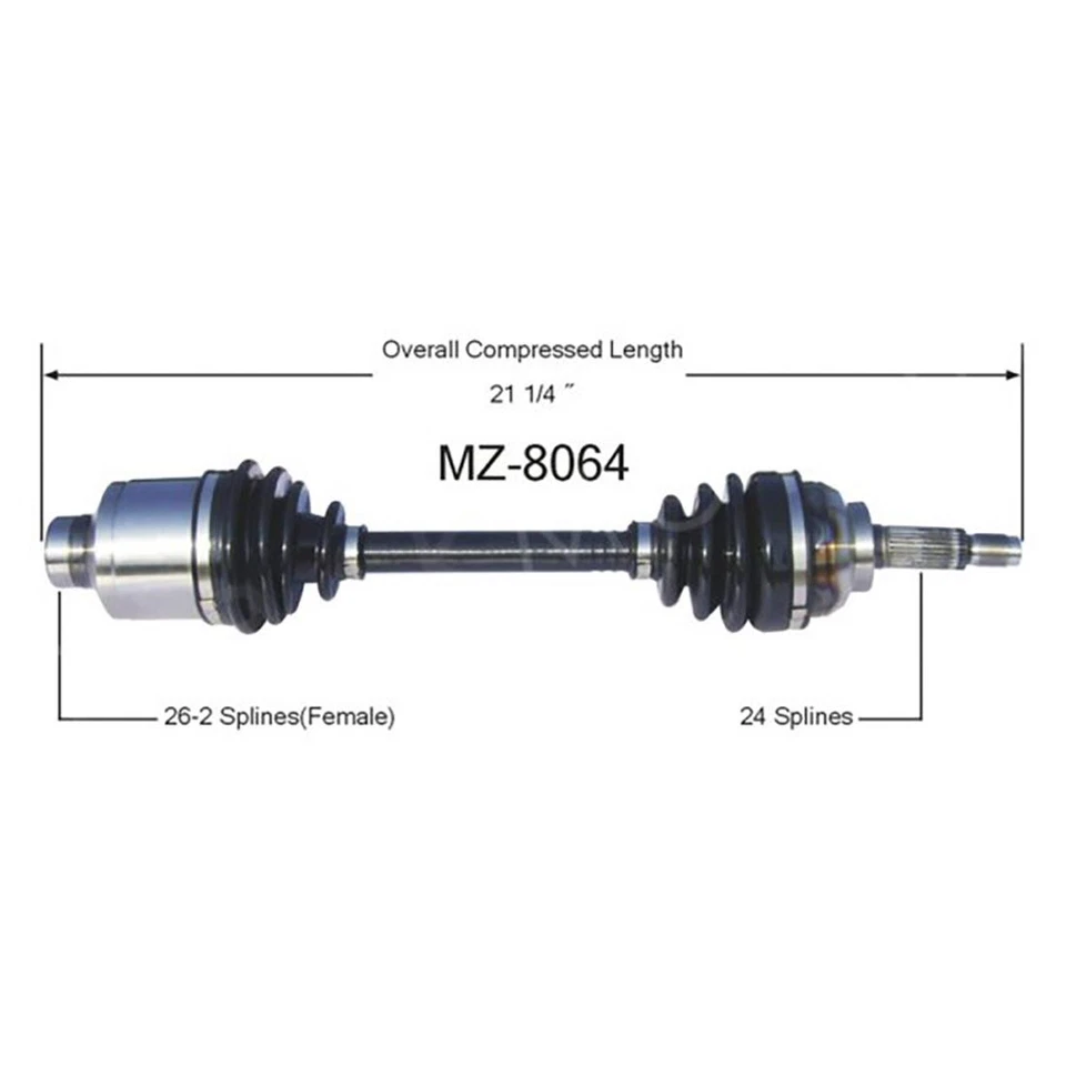 Eje CV Surtrack Eje CV Junta Delantera Par 2pcs para Mazda 323 AWD 1988 1989 Foto 4 de 4