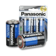 4x Panasonic D 1.5V Super Heavy Duty Power Carbon Zinc Size D Battery Exp. 2027