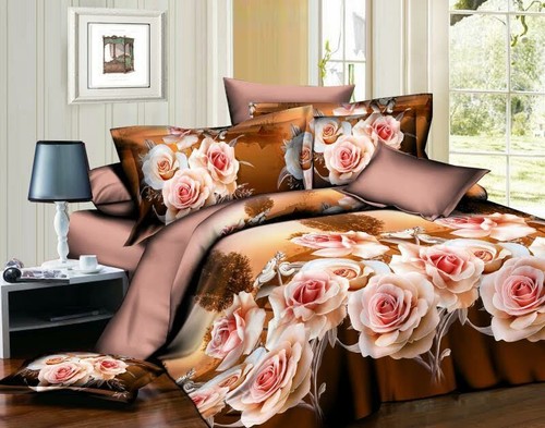 Juego de fundas de edredón 3D estampados de flores juegos de cama de Navidad fundas de almohada todos los tamaños - Imagen 4 de 14