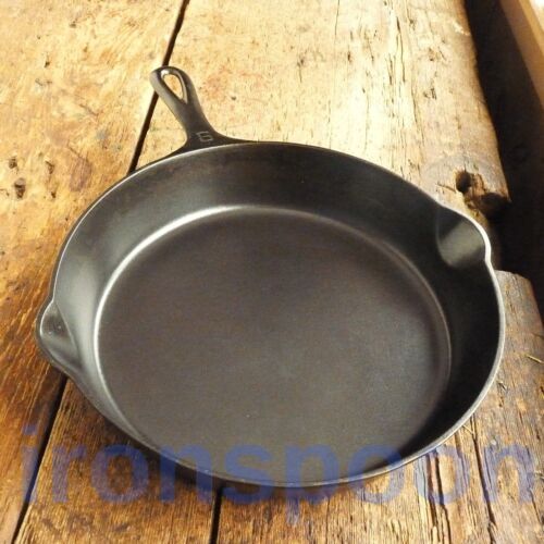 Vintage GRISWOLD Cast Iron SKILLET Frying Pan # 9 LARGE BLOCK LOGO - Ironspoon - Picture 2 of 12