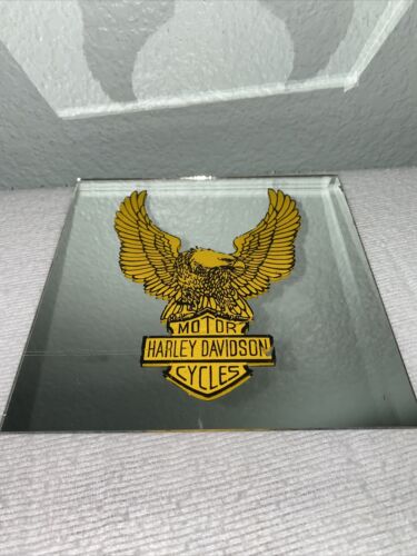 VTG Harley Davidson Motorcycles 80s Carnival Prize Mirror **has some damage** - Picture 2 of 9