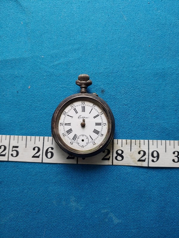 Vintage Silver pocket watch "Eclipse" For part only