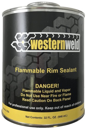 Black Tire Repair Bead Rim Sealer Liquid Chemical Solution Brush Can 1 Qt (32