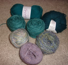 7 Skeins New & Used Mixed Lot Calm Wool Knit Picks Other Unknown