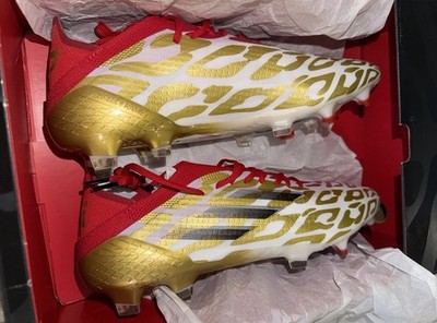 adidas Speedflow Mo Salah.1 FG Cleats Gold Red Metallic White 11 US New Egypt
