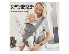 Bear Baby Carrier, 6-in-1 Baby Carrier Newborn to Toddler with Hip Seat