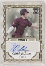 2020 Leaf Ultimate Draft Gold 26/75 Zach DeLoach #BA-ZDL Auto 8em