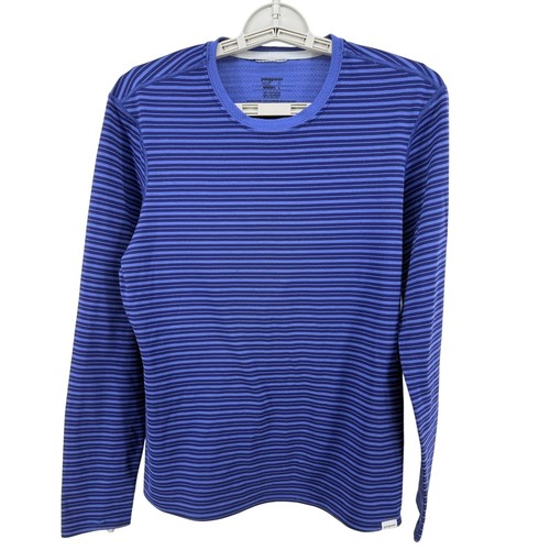 Patagonia Capilene 3 Mid-Weight Damen L Langarmshirt gestreift blau lila - Bild 1 von 5