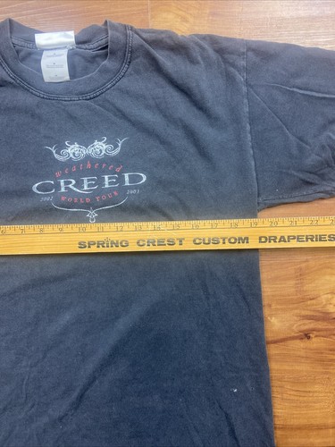 VTG Creed T-Shirt Men Sz M Band Rock World Tour 2002/03 Y2K Faded Double Sided - Picture 7 of 10