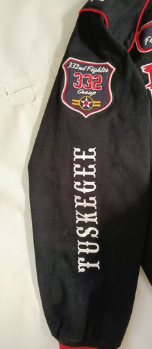 BIG BOY HEADGER INC. GIACCA BOMBER AVIATORE LEGGENDARIA SECONDA GUERRA MONDIALE SQUADRA TUSKEGEE TAGLIA L - Foto 10 di 13