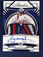2023 Andruw Jones /20 5-Color Patch Flawless Limelight Signatures #LS-AJ Braves