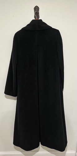 Peruvian Connection Decades Baby Alpaca/Wool Black Long Coat Orig $898 | Medium - Picture 10 of 11