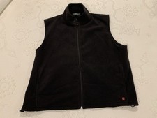 Woolrich Vest Mens 2XL Black Full Zip Fleece Casual Preppy Hiking Outdoors
