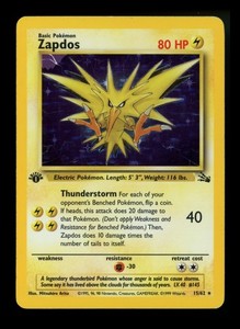 Zapdos Pokemon Card 1st Edition | eBay