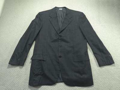 Brioni Neiman Marcus Nomentano Sport Coat Blazer Mens 44R Charcoal Wool Italy