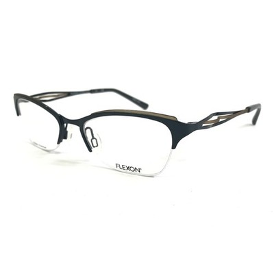 Flexon Brillengestell W3001 430 Pacific Blue Gold Titanium Halbrahmen 51-18-135