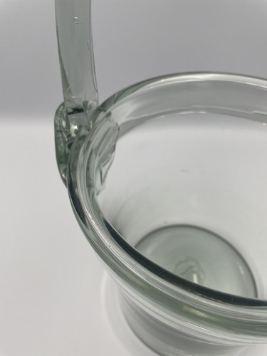 Vintage Sekteimer aus Glas mit aufgesetztem Glasgriff, dickes schweres Glas selten - Bild 11 von 19