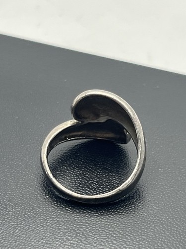 Anello a vortice astratto in argento sterling misura 8 vintage - Foto 6 di 15