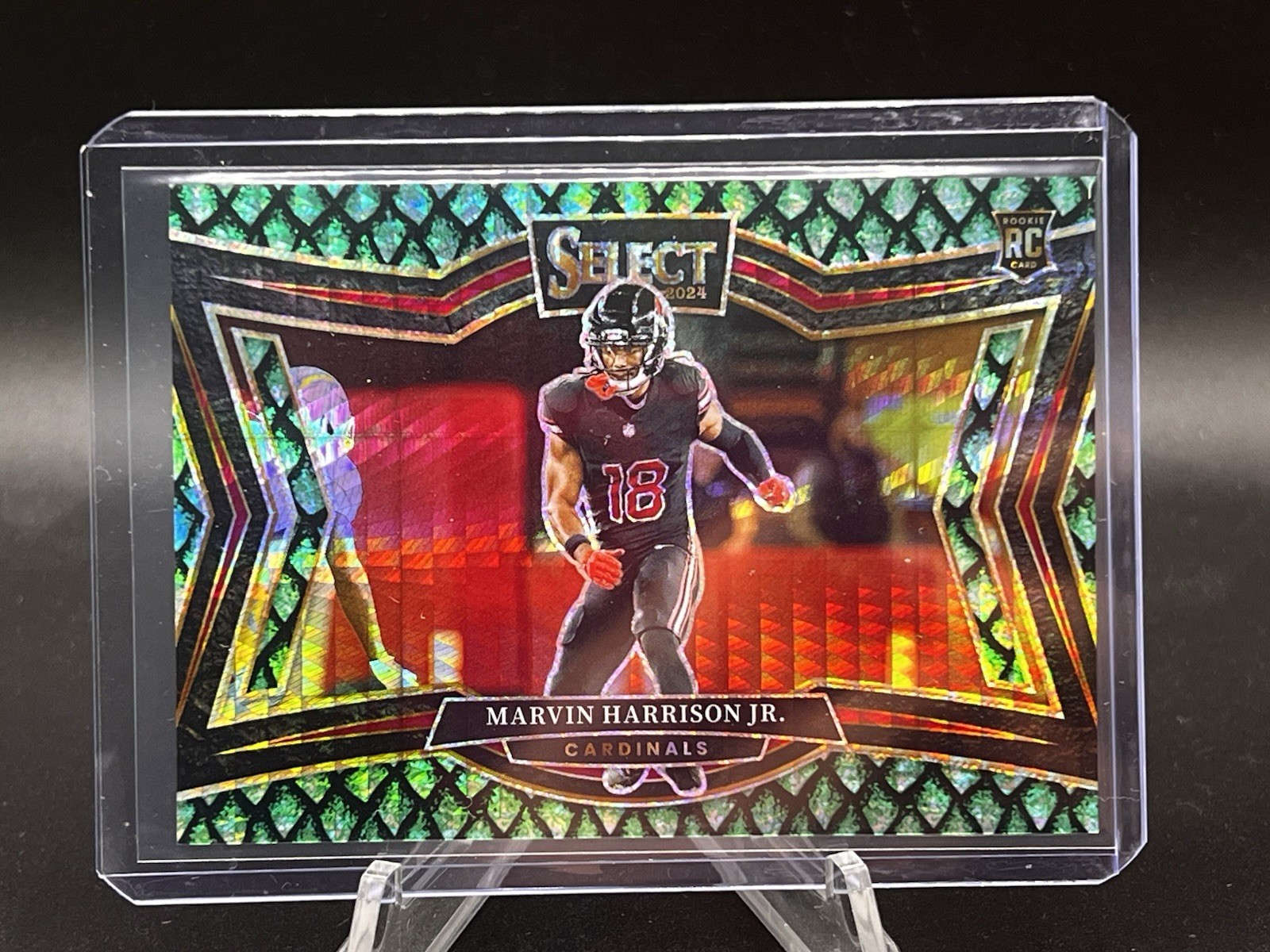 2024 Panini Select Marvin Harrison Jr Field Level #474 Dragon Scale RC /70