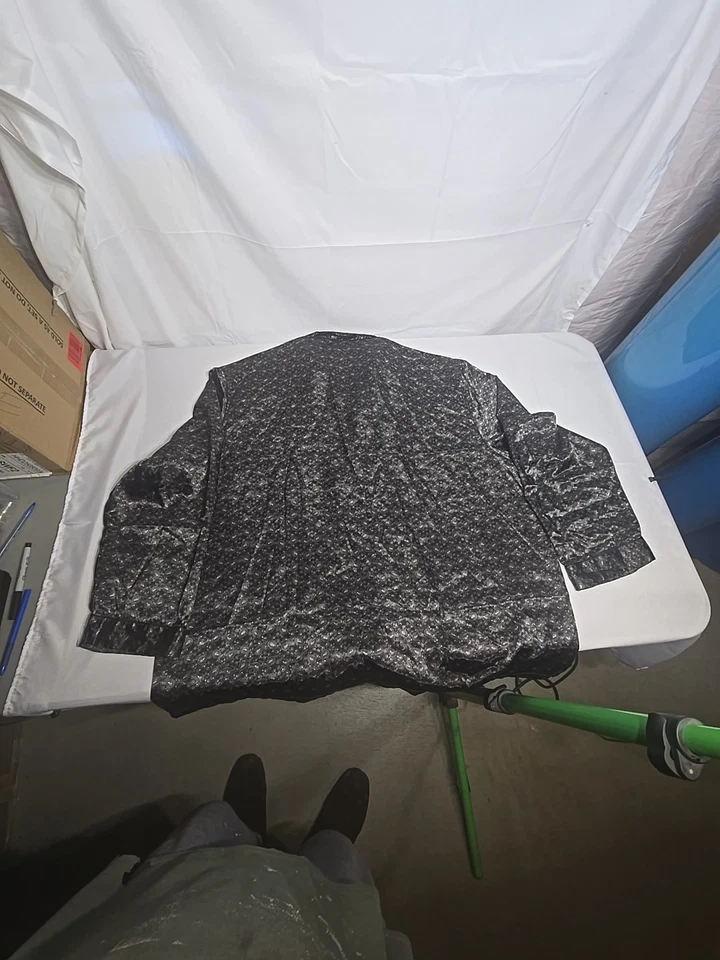 Alexander Del Rossa 100% Satin Men's 2 Piece Pajamas 2XL Black Pajama Set - Image 4 of 4