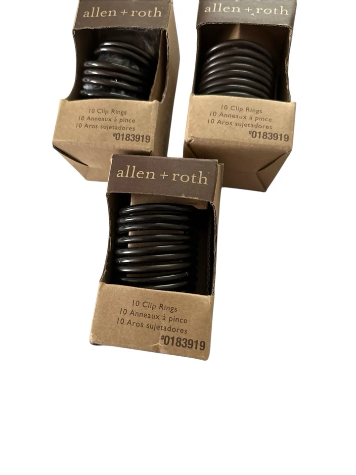 Allen & Roth #0031348 New In Box 10 Clip Rings Black Finish 3 sets - Image 2 of 4