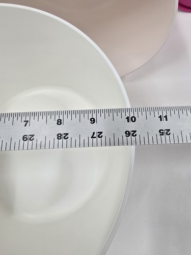 Set of 2 Tupperware XL Bowls 6.6L or 28 Cups White Art of Spring Collection - Picture 8 of 11