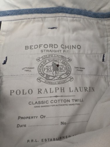 Pantalones Cortos Chinos Ralph Lauren Para Hombre Bedford Azul Marino Bandera Náutica Bordados W40 - Imagen 4 de 6