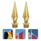 2pcs Flagpole Topper Flag Pole Top Caps Finial Ornament for Outdoor Flag Pole