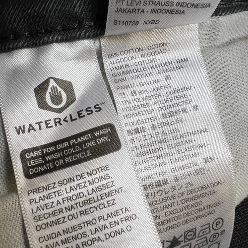 Pantalones de mezclilla Levi's 511 para hombre 33x32 gris calce ajustado lavado oscuro elásticos tiro medio - Imagen 10 de 12