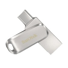 SANDISK Ultra Dual Drive Luxe USB-Stick, 256 GB, 400 MB/s, Silber