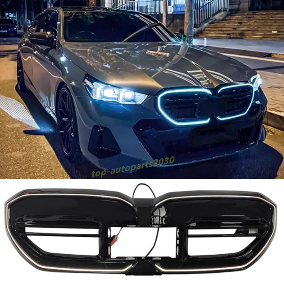 For BMW 5 Series I5 G60 Gloss Black Front Bumper Center Hood Grille 2024-2025