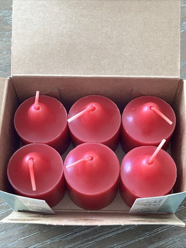 Box Of 6 PARTYLITE HOLIDAY CHARM Votive Candles V06207 Retired NEW NIB